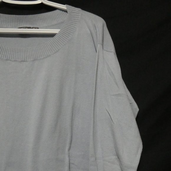 MEXX | large | 100% Cotton | 3/4 Sleeve Knit Scoop Neck Sweater | Light Grey - Picture 5 of 11